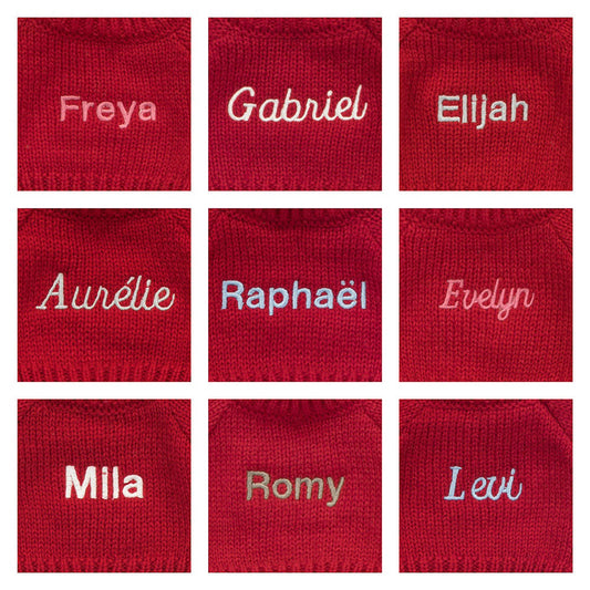 Bashful Fox Cub with Personalized Red Jumper