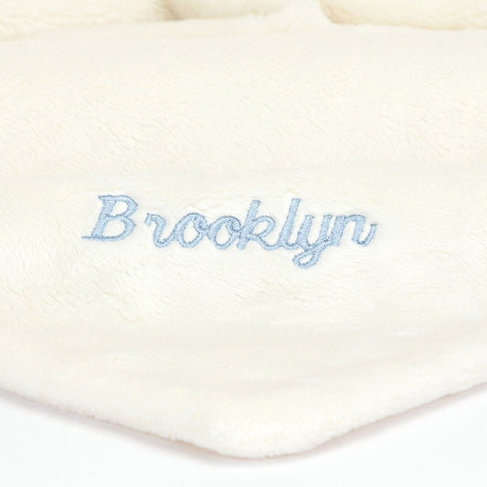 Personalized Bashful Black & Cream Puppy Soother