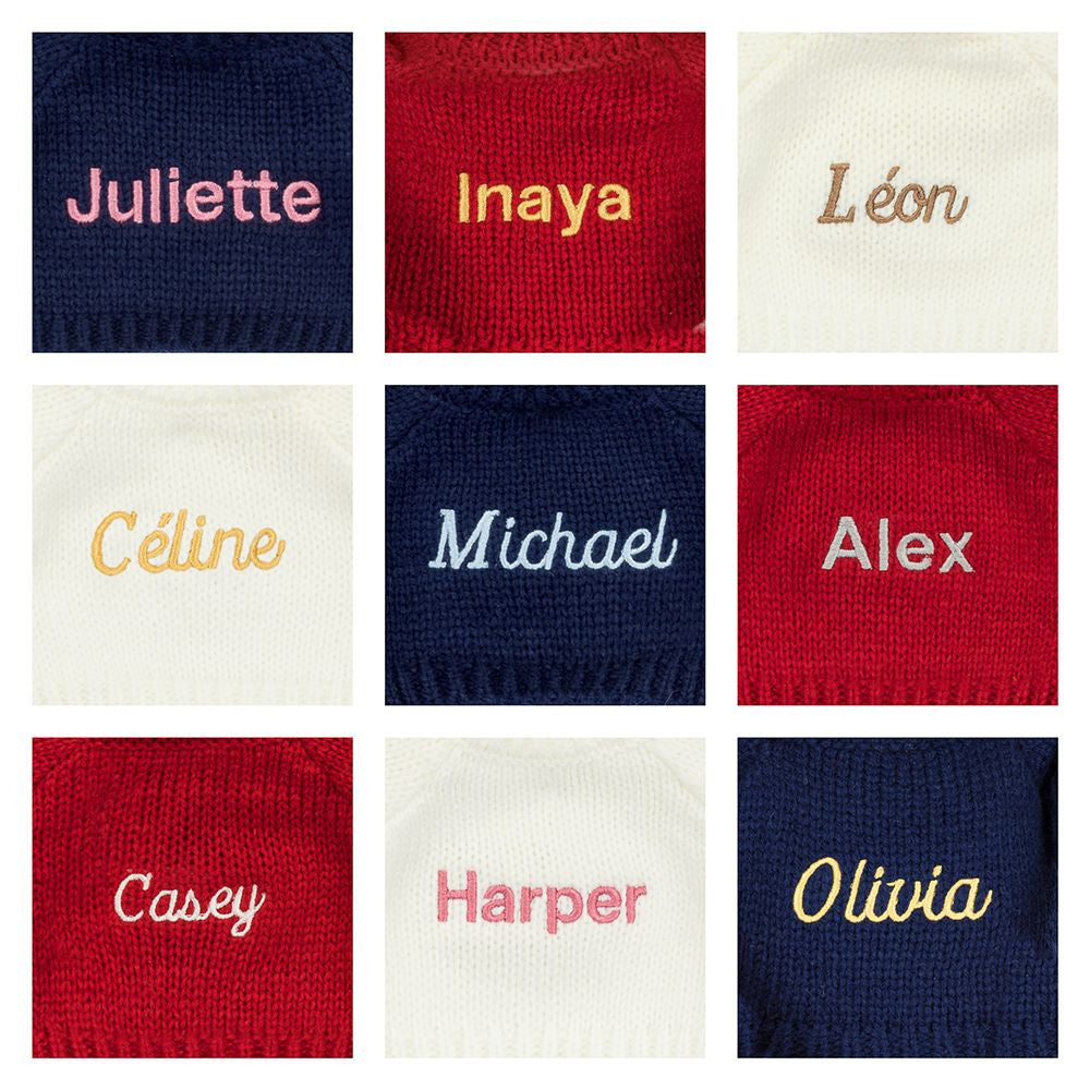 Thistlepop Blossom Luxe Bunny with Personalized Navy Jumper