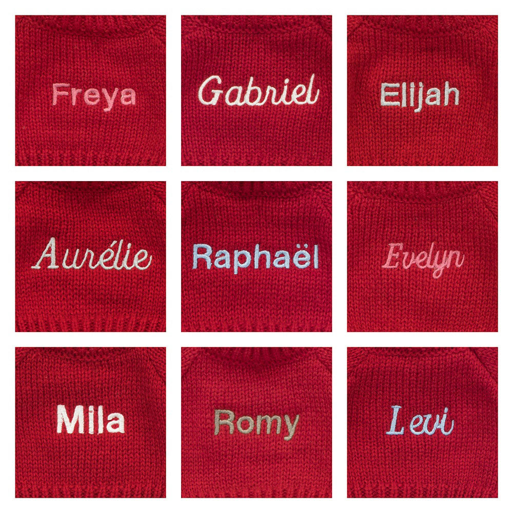 Bashful Blush Bunny with Personalized Red Jumper