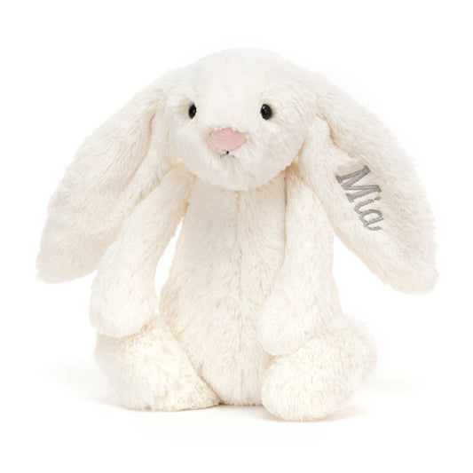 Personalized Bashful Cream Bunny Medium